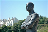 A Statue of Steve Hislop at Onchan Head - (1/7/05)