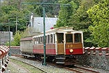 Tram 19 heads into Laxey Station - (8/5/05)