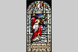 A stained glass window in Malew Church - (1/11/05)
