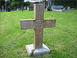 A simple wooden cross in St Georges Churchyard - (3/10/05)