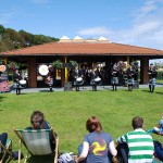 Ellan Vannin Pipes and Drums at Yn Chruinnaght in Mooragh Park - © Peter Killey