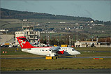 A Euromanx RJ70 lands at Ronaldsway - (1/12/05)