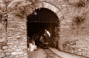 Laxey Mine Steam Engine 'Ant' exiting the road tunnel - © Peter Killey