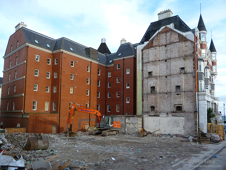 Mannin Hotel (what was) 4th November 2012 after week 4 of Demolition - © Peter Killey