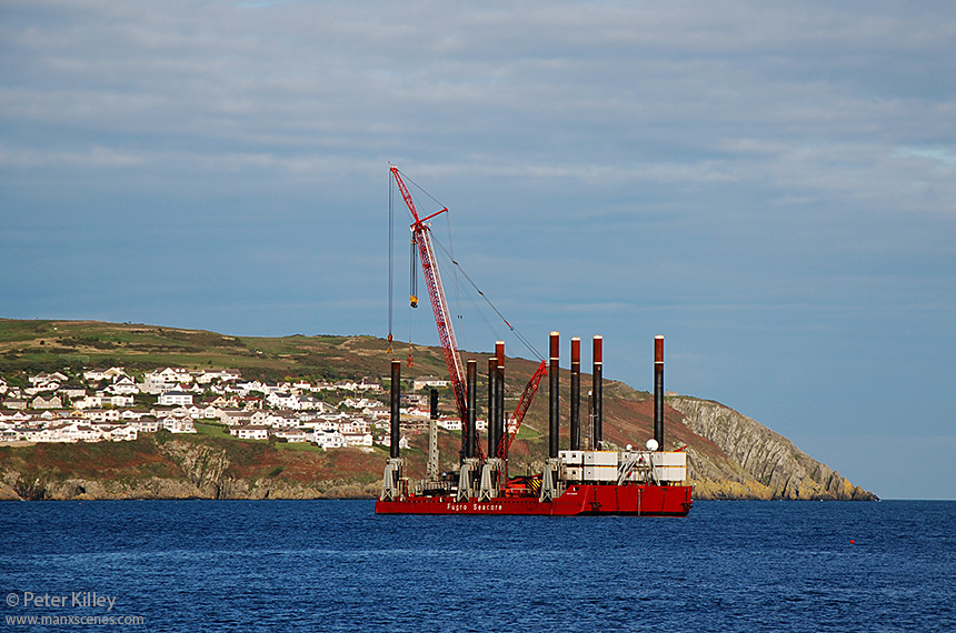 Excalibur moored in Douglas Bay - © Peter Killey