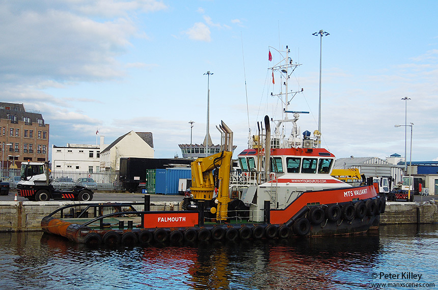 MTS Vailiant berthed on the King Edward Pier in Douglas - © Peter Killey