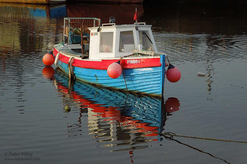 Reflections of Pibbin in Ramsey Harbour - © Peter Killey 