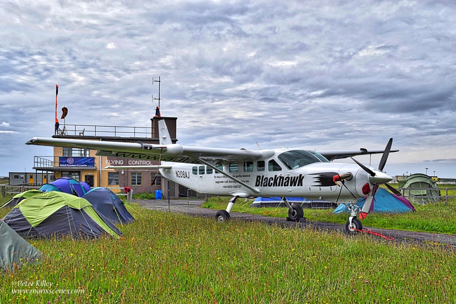 Blackhawk Cessna at Jurby Airfield © Peter Killey - www.manxscenes.com