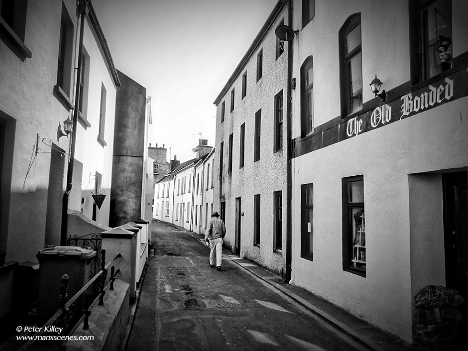The Narrow Streets of Peel in the Isle of Man © Peter Killey- www.manxscenes.com