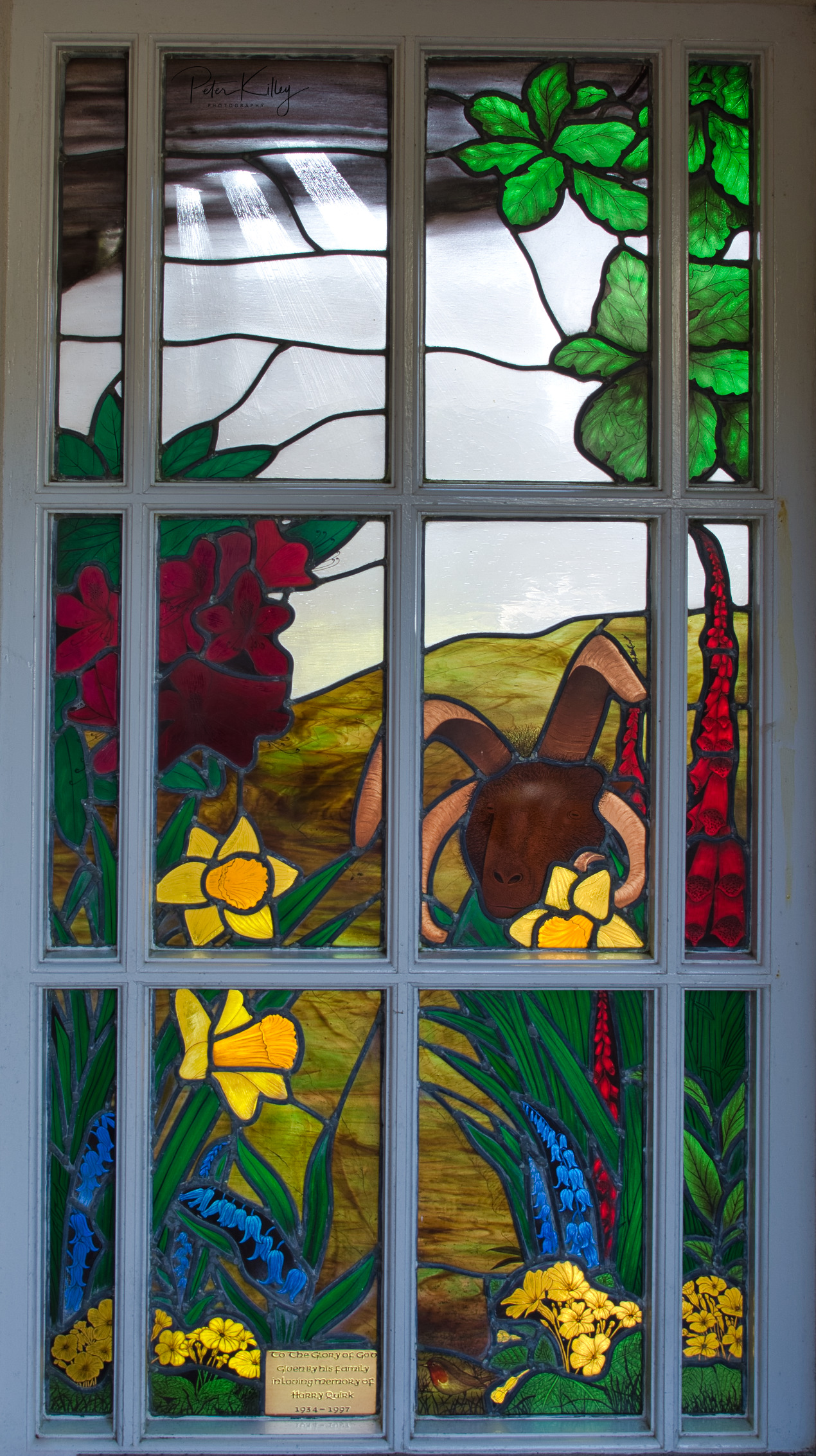 Stained Glass Window, Cregneash - © Peter Killey - www.manxscenes.com