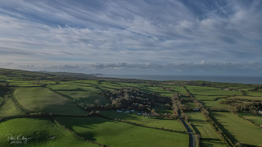 Ballaugh from the Air - © Peter Killey - www.manxscenes.com