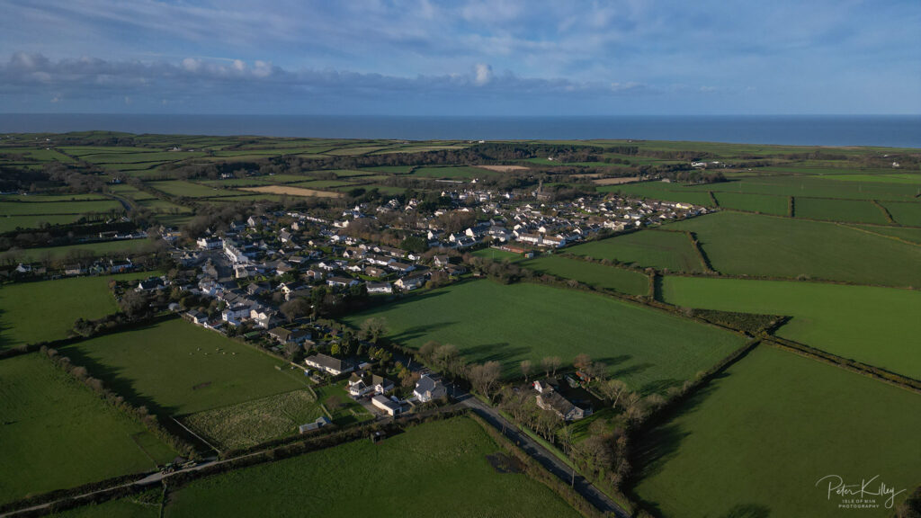 Ballaugh from the Air - © Peter Killey - www.manxscenes.com