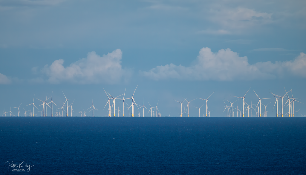 Windfarms from Maughold - © Peter Killey - www.manxscenes.com