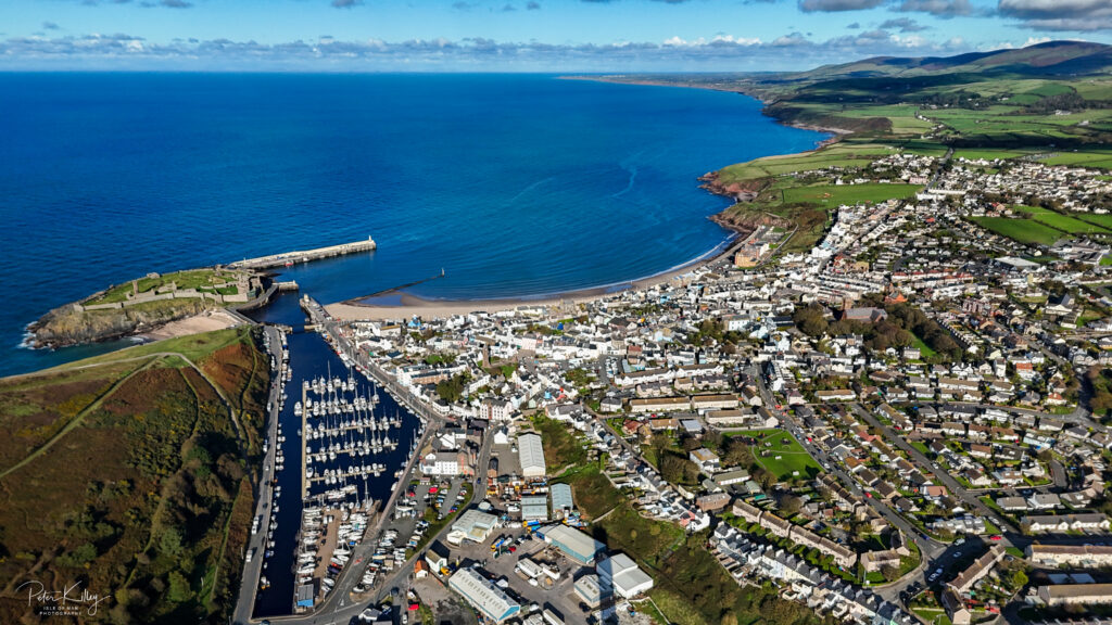 Peel from the Air - © Peter Killey - www.manxscenes.com